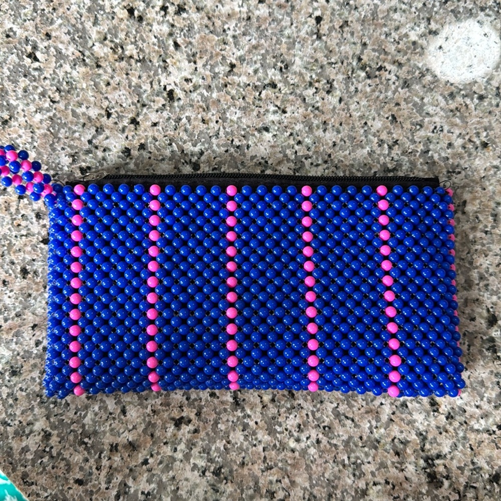 Beautiful African Beaded Clutch Purse, handmade by female artisan in Uganda